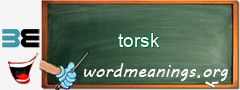 WordMeaning blackboard for torsk